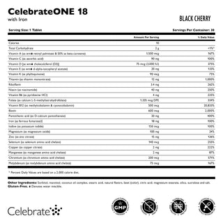 CelebrateONE 18 Jednou denně bariatrický multivitamin s železem 