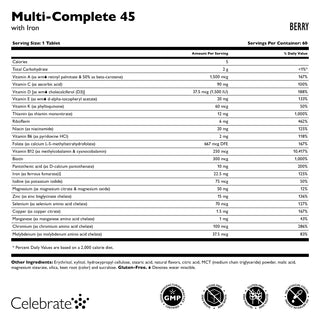 Multi-Complete 45 Bariatrický multivitamín se železem, žvýkací pasta