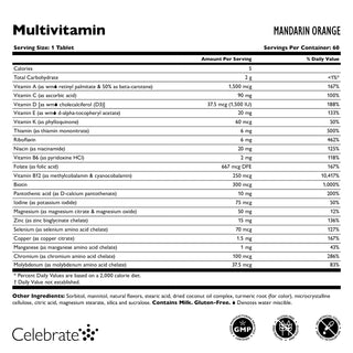 Bariatrický multivitamin bez železa ve formě žvýkací tablety