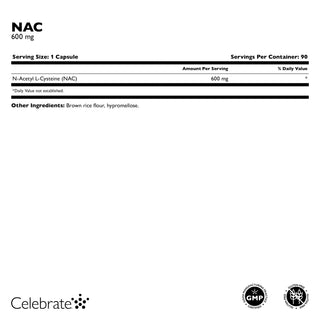 NAC (N-acetyl cystein), 600 mg, kapsle