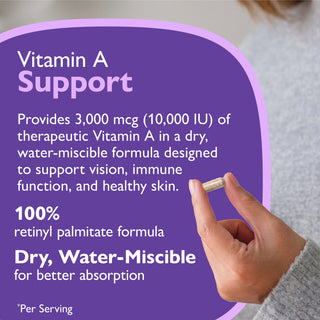 Vitamin A 3.000mcg (10.000 IU), kapsle