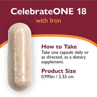 CelebrateONE 18 Bariatrický multivitamin se železem jednou denně, kapsle