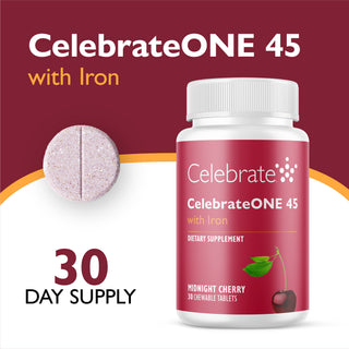 CelebrateONE 45 Bariatrický multivitamin se železem, žvýkací, jednou denně