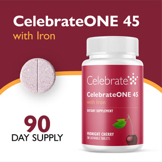 CelebrateONE 45 Bariatrický multivitamin se železem, žvýkací, jednou denně