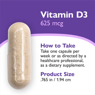 Vitamin D3 625mcg (25.000 IU), kapsle