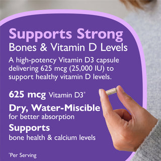 Vitamin D3 625mcg (25.000 IU), kapsle