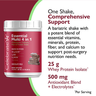 Essential Multi 4 v 1 multivitamín s vápníkem + proteinem, prášek
