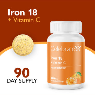 Železo 18 mg + Vitamin C, žvýkací, Orange 