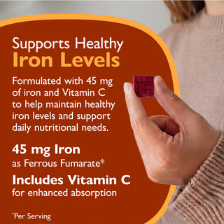 Železo 45 mg + vitamin C, měkké žvýkací tablety