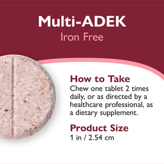 Multi-ADEK Vitamin bez železa, žvýkací, Berry Sorbet