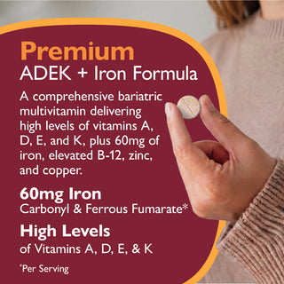 Multi-ADEK Vitamin s 60 mg železa, žvýkací, Grape