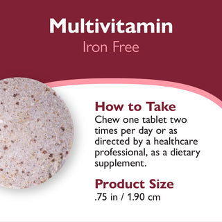 Bariatrický multivitamin bez železa, žvýkací