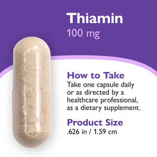 Thiamin Vitamin B1, 100 mg, kapsle