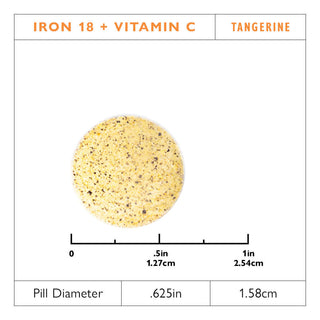 Železo 18 mg + Vitamín C žvýkací tablety, Orange 