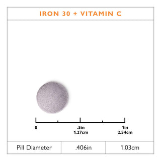 Železo 30 mg + vitamin C, nerozkousatelná tableta